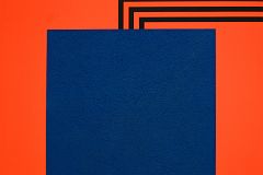 62 Blue Cell With Triple Conduit - Peter Halley 1986 Whitney Museum Of American Art New York City.jpg